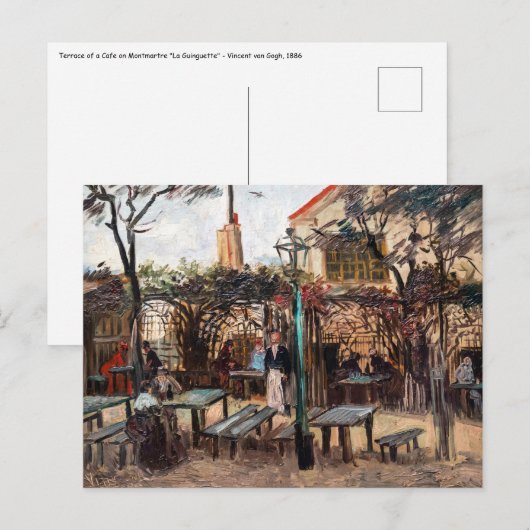 Vincent Van Gogh - La Guinguette op Montmartre Briefkaart (Voorkant / Achterkant)