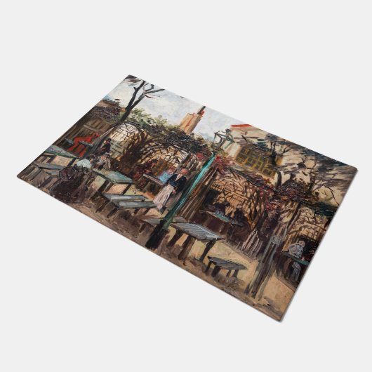 Vincent Van Gogh - La Guinguette op Montmartre Deurmat (Schuin)