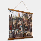 Vincent Van Gogh - La Guinguette op Montmartre Hangend Wandkleed (Gebogen)