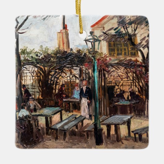 Vincent Van Gogh - La Guinguette op Montmartre Keramisch Ornament (Voorkant)