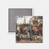 Vincent Van Gogh - La Guinguette op Montmartre Magneet (Voorkant / Achterkant)