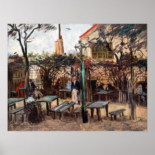 Vincent Van Gogh - La Guinguette op Montmartre Poster (Voorkant)