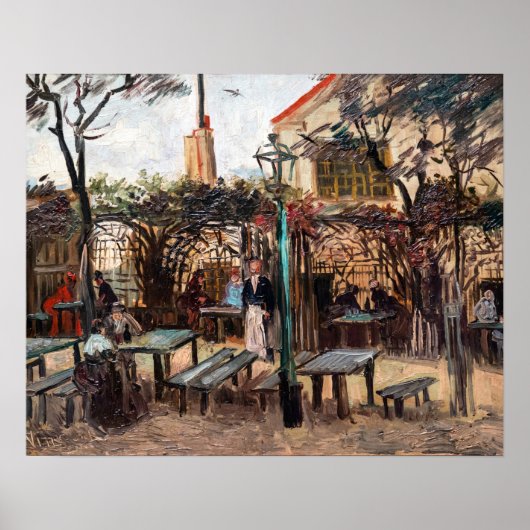 Vincent Van Gogh - La Guinguette op Montmartre Poster (Voorkant)
