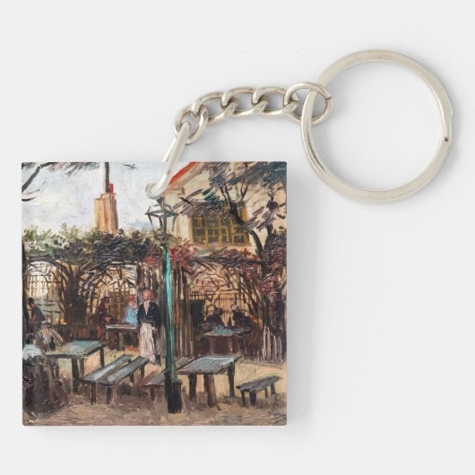 Vincent Van Gogh - La Guinguette op Montmartre Sleutelhanger (Achterkant)