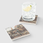 Vincent Van Gogh - La Guinguette op Montmartre Stenen Onderzetter (Zijkant)