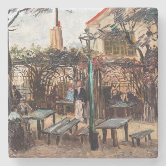 Vincent Van Gogh - La Guinguette op Montmartre Stenen Onderzetter (Voorkant)