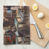 Vincent Van Gogh - La Guinguette op Montmartre Theedoek (Quarter Fold)