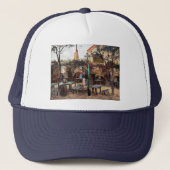 Vincent Van Gogh - La Guinguette op Montmartre Trucker Pet (Voorkant)