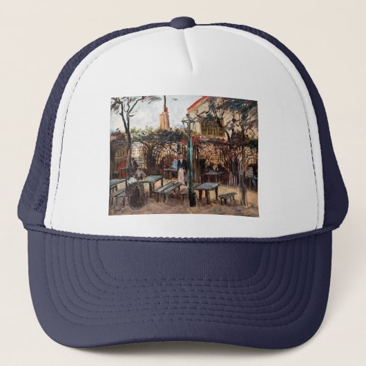 Vincent Van Gogh - La Guinguette op Montmartre Trucker Pet (Voorkant)