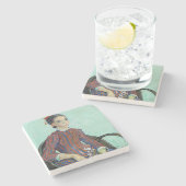 Vincent van Gogh - La Mousme Stenen Onderzetter (Zijkant)