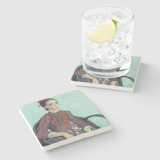 Vincent van Gogh - La Mousme Stenen Onderzetter (Zijkant)