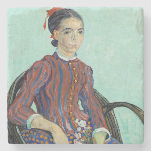 Vincent van Gogh - La Mousme Stenen Onderzetter (Voorkant)