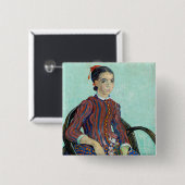Vincent van Gogh - La Mousme Vierkante Button 5,1 Cm (Voorkant /achterkant)