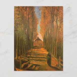 Vincent van Gogh - Laan met populieren in herfst Briefkaart