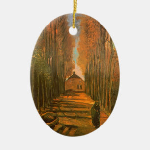 Vincent van Gogh - Laan met populieren in herfst Keramisch Ornament