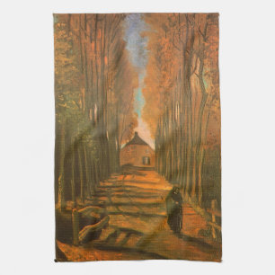 Vincent van Gogh - Laan met populieren in herfst Theedoek