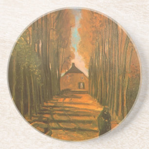 Vincent van Gogh - Laan met populieren in herfst Zandsteen Onderzetter