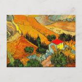 Vincent Van Gogh Landscape & House Enhanced Briefkaart (Voorkant)