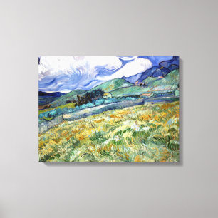 Vincent van Gogh Landscape uit Saint-Remy Canvas Afdruk