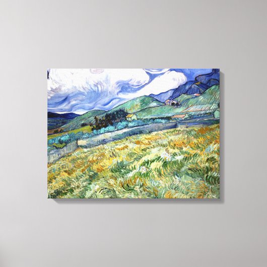 Vincent van Gogh Landscape uit Saint-Remy Canvas Afdruk (Voorkant)