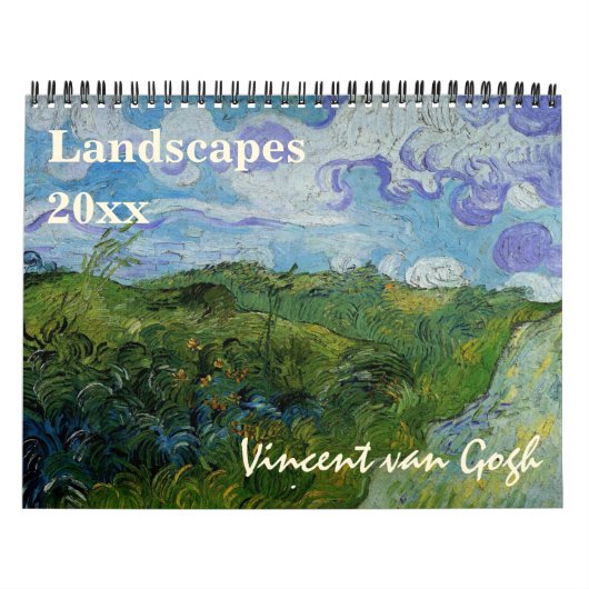 Vincent van Gogh Landscapes  Fine Art Kalender (Hoes)