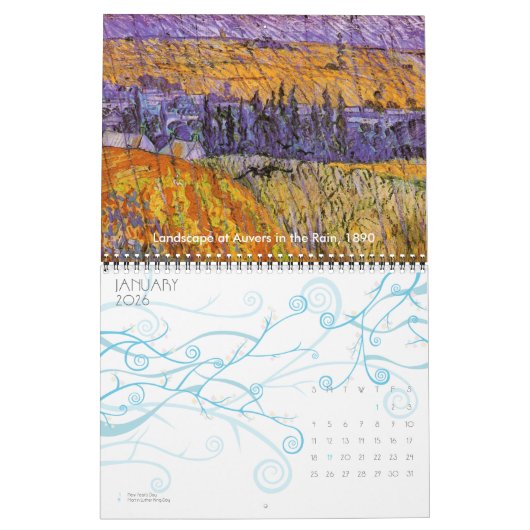 Vincent van Gogh Landscapes  Fine Art Kalender (Jan 2026)