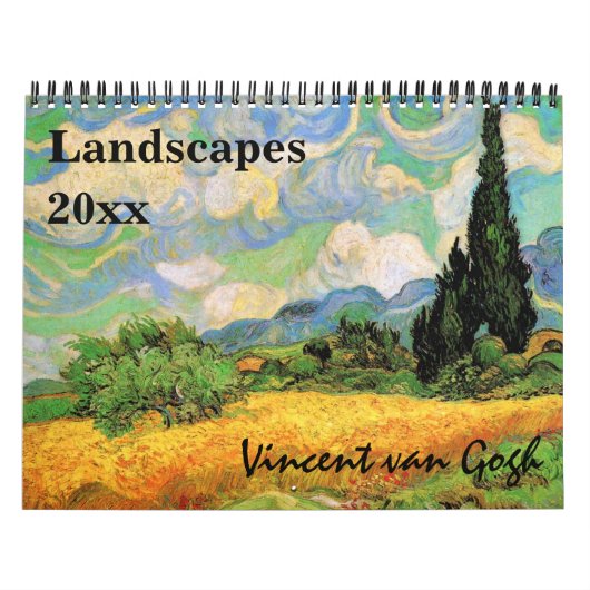 Vincent van Gogh Landscapes  Fine Art Kalender (Hoes)
