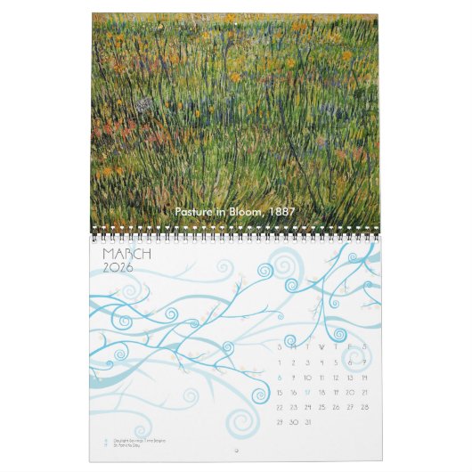Vincent van Gogh Landscapes  Fine Art Kalender (Mar 2026)