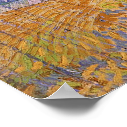 Vincent van Gogh - Landschap bij Auvers in de rege Poster (Hoek)