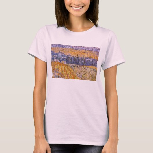 Vincent van Gogh - Landschap bij Auvers in de rege T-shirt (Voorkant)