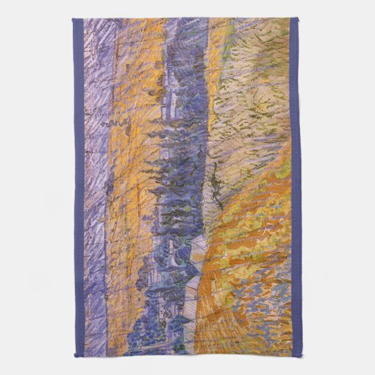 Vincent van Gogh - Landschap bij Auvers in de rege Theedoek (Verticaal)