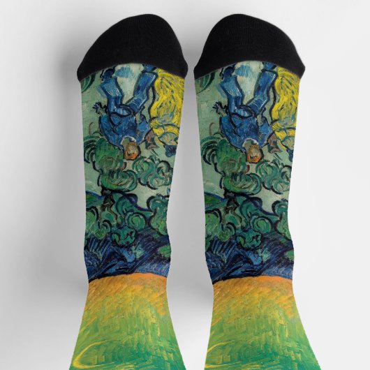 Vincent van Gogh - Landschap bij maanlicht met paa Sokken (Top)
