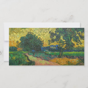 Vincent van Gogh - Landschap bij schemering Bedankkaart