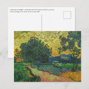 Vincent van Gogh - Landschap bij schemering Briefkaart