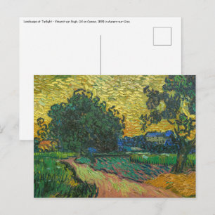 Vincent van Gogh - Landschap bij schemering Briefkaart
