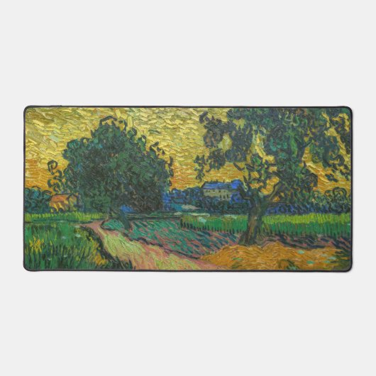 Vincent van Gogh - Landschap bij schemering Bureaumat (Voorkant)