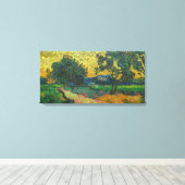 Vincent van Gogh - Landschap bij schemering Canvas Afdruk (Insitu (Houten vloer))