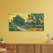 Vincent van Gogh - Landschap bij schemering Canvas Afdruk (Insitu (Woonkamer))