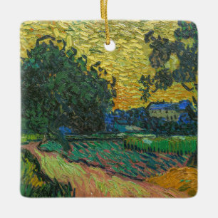 Vincent van Gogh - Landschap bij schemering Keramisch Ornament