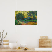 Vincent van Gogh - Landschap bij schemering Poster (Keuken)