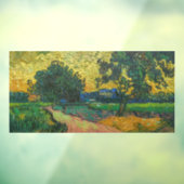Vincent van Gogh - Landschap bij schemering Raamsticker (Vel 3)