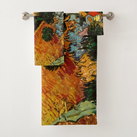 Vincent van Gogh - Landschap, Huis en ploegenman Bad Handdoek (Insitu)