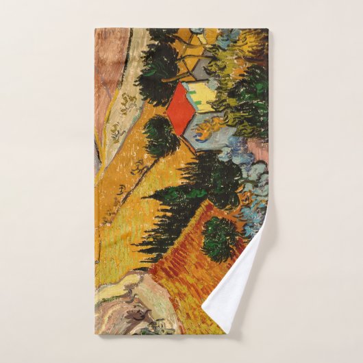 Vincent van Gogh - Landschap, Huis en ploegenman Bad Handdoek (Handdoek)