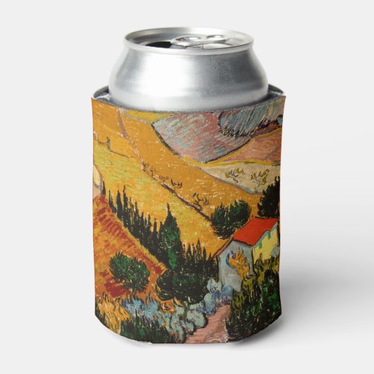 Vincent van Gogh - Landschap, Huis en ploegenman Blikjeskoeler (Blikje Voorkant)