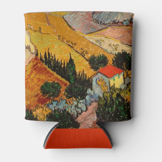 Vincent van Gogh - Landschap, Huis en ploegenman Blikjeskoeler (Voorkant)