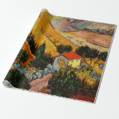 Vincent van Gogh - Landschap, Huis en ploegenman Cadeaupapier (Uitgerold)