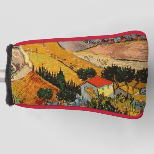 Vincent van Gogh - Landschap, Huis en ploegenman Golfheadcover (Voorkant)