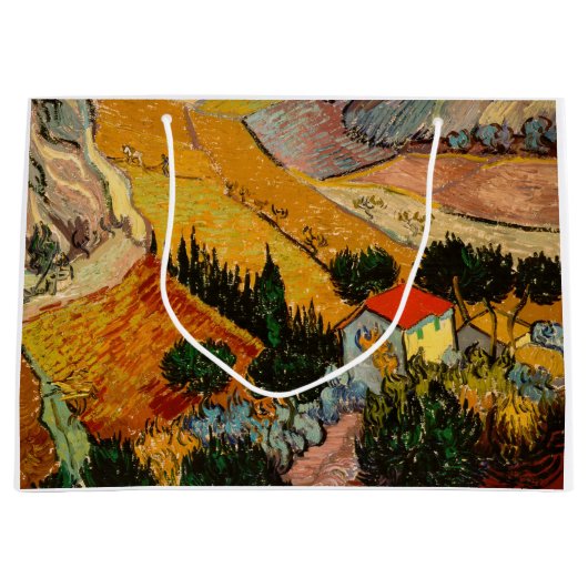 Vincent van Gogh - Landschap, Huis en ploegenman Groot Cadeauzakje (Voorkant)