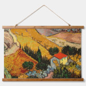 Vincent van Gogh - Landschap, Huis en ploegenman Hangend Wandkleed (Voorkant)
