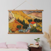 Vincent van Gogh - Landschap, Huis en ploegenman Hangend Wandkleed (Slaapkamer)